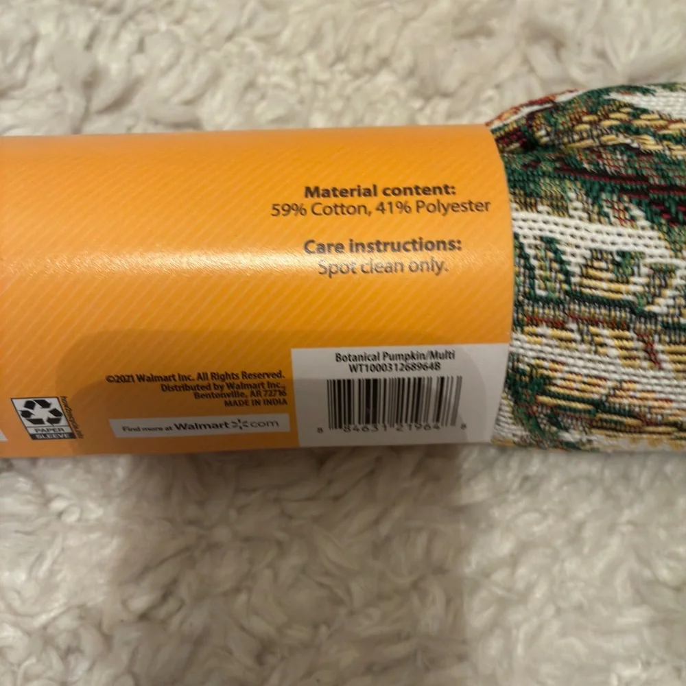 Way‎ to Celebrate Harvest Decorative Runner NWT